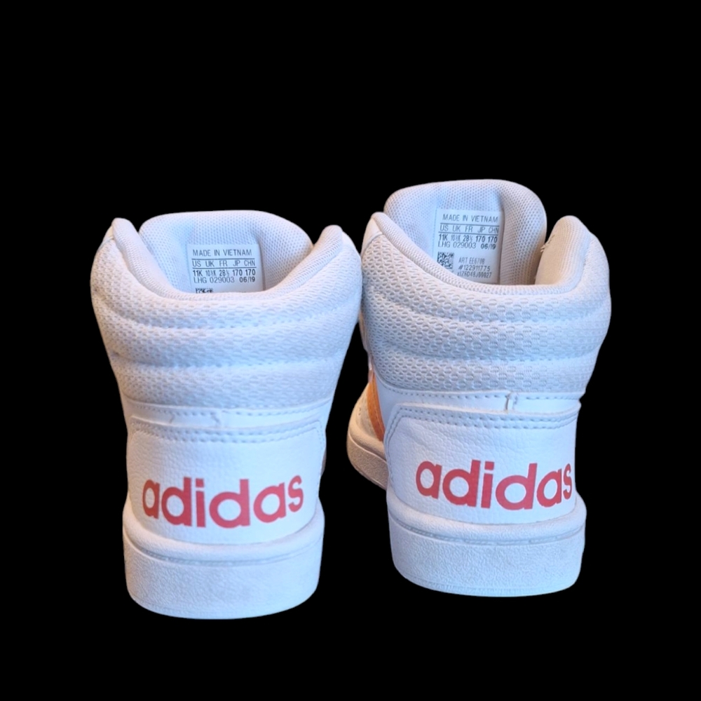 adidas neo Hoops 2.0 Mid J White Pink - Picture 7 of 11